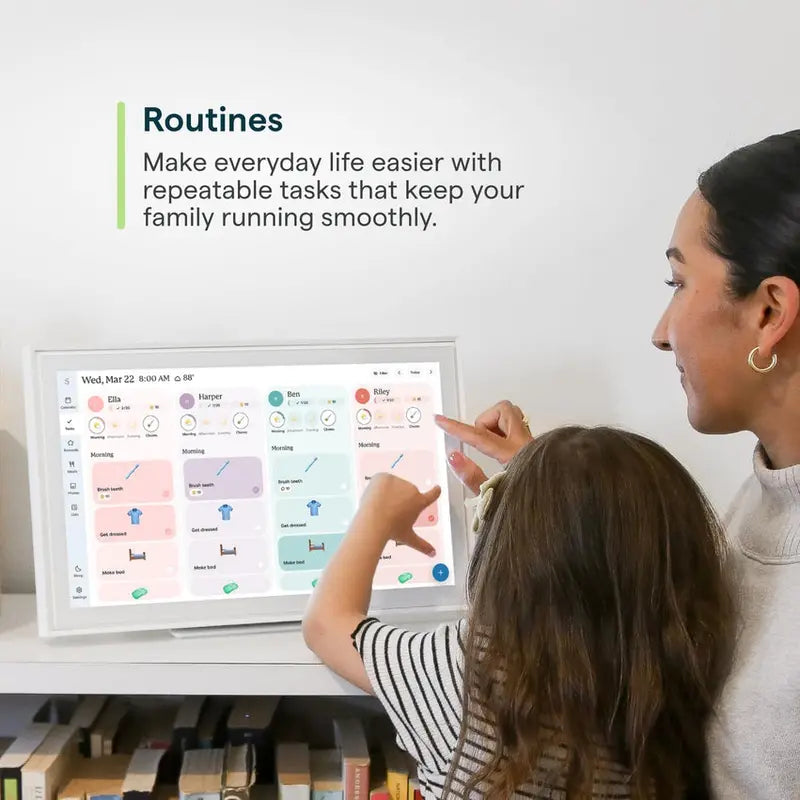 Skylight 15-Inch Digital Wall Planner And Family Chore Board - Interactive 2025 Calendar Display
