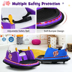 12V Toddler Battery Powered Bumper Car With Dual Joysticks And 360 Degree Spin