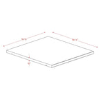 Solid Wood Wardrobe Shelves, Set Of 4, 16.75in W x 18.25in D x 0.75in H - Kyle Collection