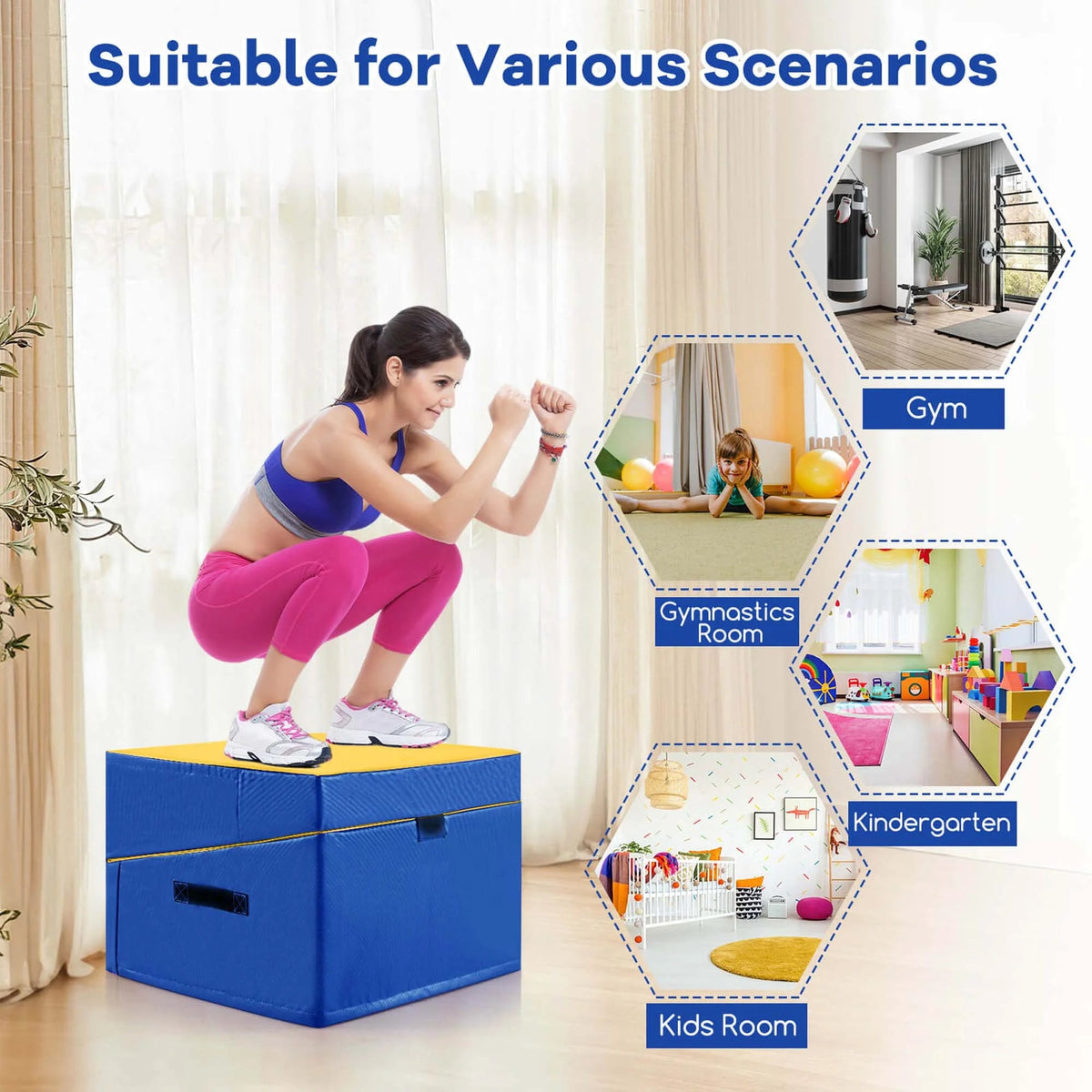 Costway Folding Gymnastics Incline Mat, 48 x 24 x 14 in