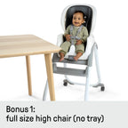 Ingenuity SmartClean Trio Elite 3-in-1 Convertible High Chair, Toddler Chair, And Booster Seat - Slate