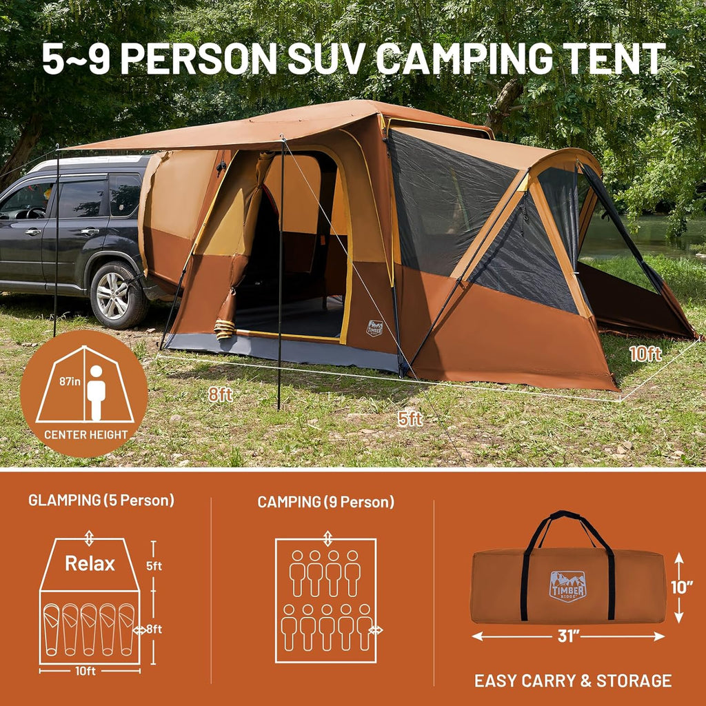 TIMBER RIDGE SUV Tent, 5-9 Person, 13' W x 10' L x 7.1' H