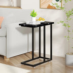 C-Shaped Sofa Side Tables, Set of 2, 11" D x 19" W x 24" H