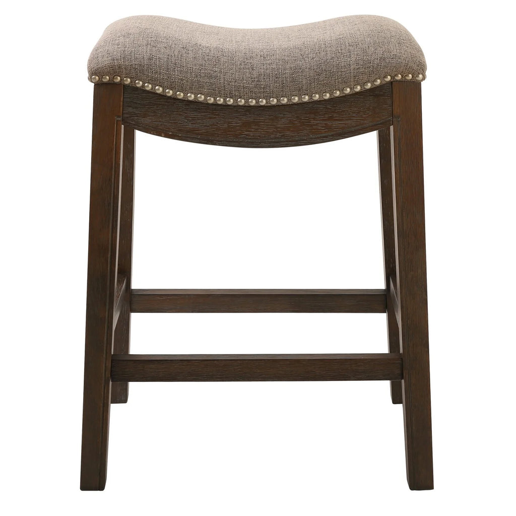 Ridge Home Goods 26 Inch Saddle Wood Counter Height Stool - Weathered Natural