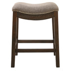 Ridge Home Goods 26 Inch Saddle Wood Counter Height Stool - Weathered Natural