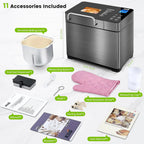 KBS Bread Machine, 710 Watts, 1, 1.5, 2 lb, Black