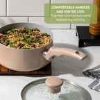 T-Fal Refresh Ceramic 20-Piece Nonstick Cookware Set, Moon Grey