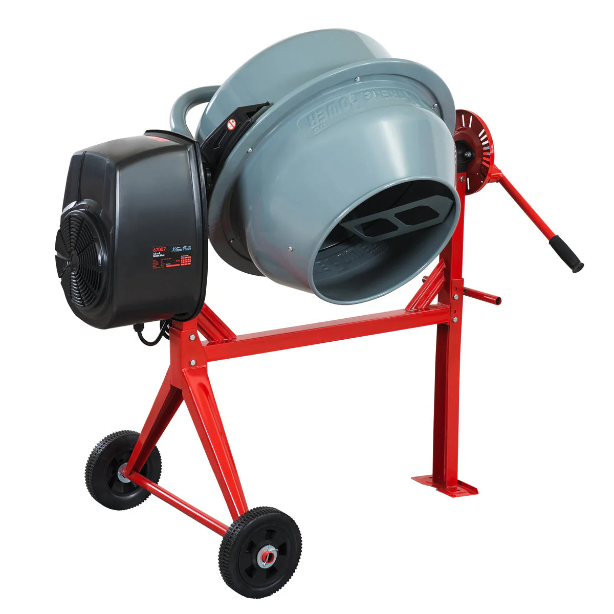 Portable Electric Cement Mixer For Concrete And Mortar - 4 Cu Ft 500W
