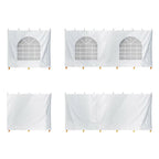 TentandTable Standard Waterproof Sidewall Kit for 8 ft Sides, White, 10 ft x 20 ft
