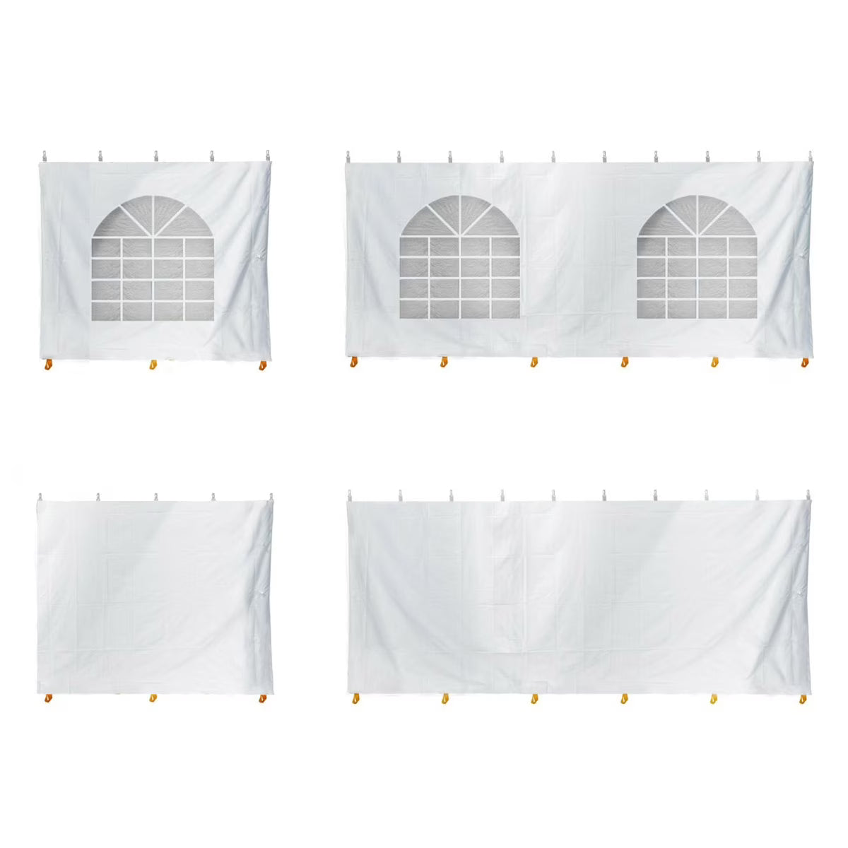 TentandTable Standard Waterproof Sidewall Kit for 8 ft Sides, White, 10 ft x 20 ft