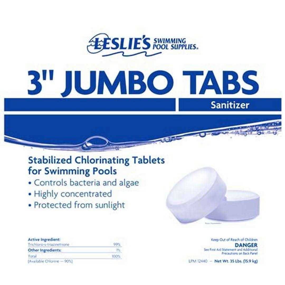 Leslie's 3-Inch Jumbo Chlorine Tablets For Swimming Pools