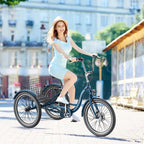 Mooncool Adult 3-Wheel Electric Tricycle, 24in 26in, 350W 36V, 7 Speeds