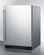 24in Wide Built-In All-Refrigerator With Stainless Steel Cabinet
