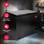 Frigidaire Chest Freezer, 5.0 Cu. Ft., Black Granite Design