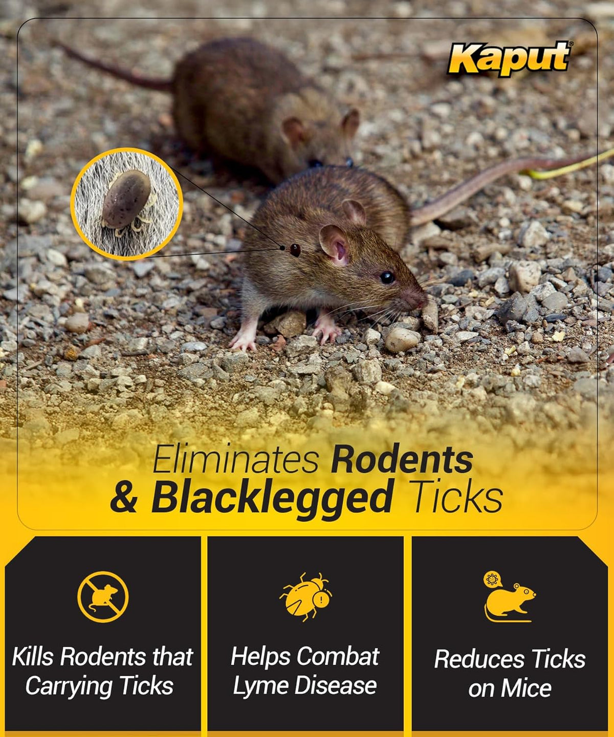 Kaput Rodent And Tick Bait Blocks 18 lbs