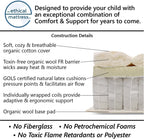 Ethical Mattress CO 6 in Kids Mattress With Organic Cotton, Wool, Latex And Pocketed Coils - Twin Size