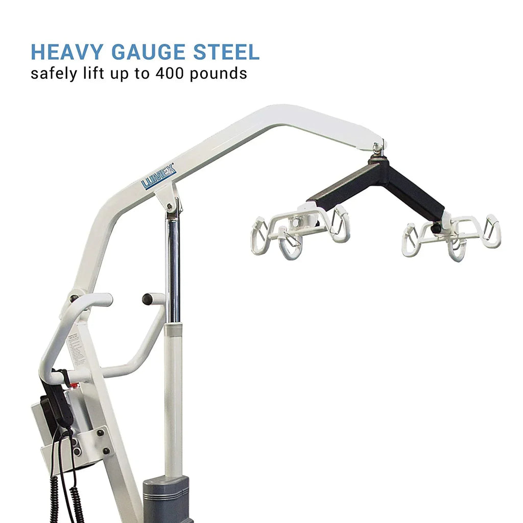 Lumex Battery Powered Patient Transfer Lift, 400 Lb Capacity, White - LF1050