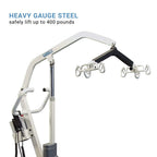 Lumex Battery Powered Patient Transfer Lift, 400 Lb Capacity, White - LF1050