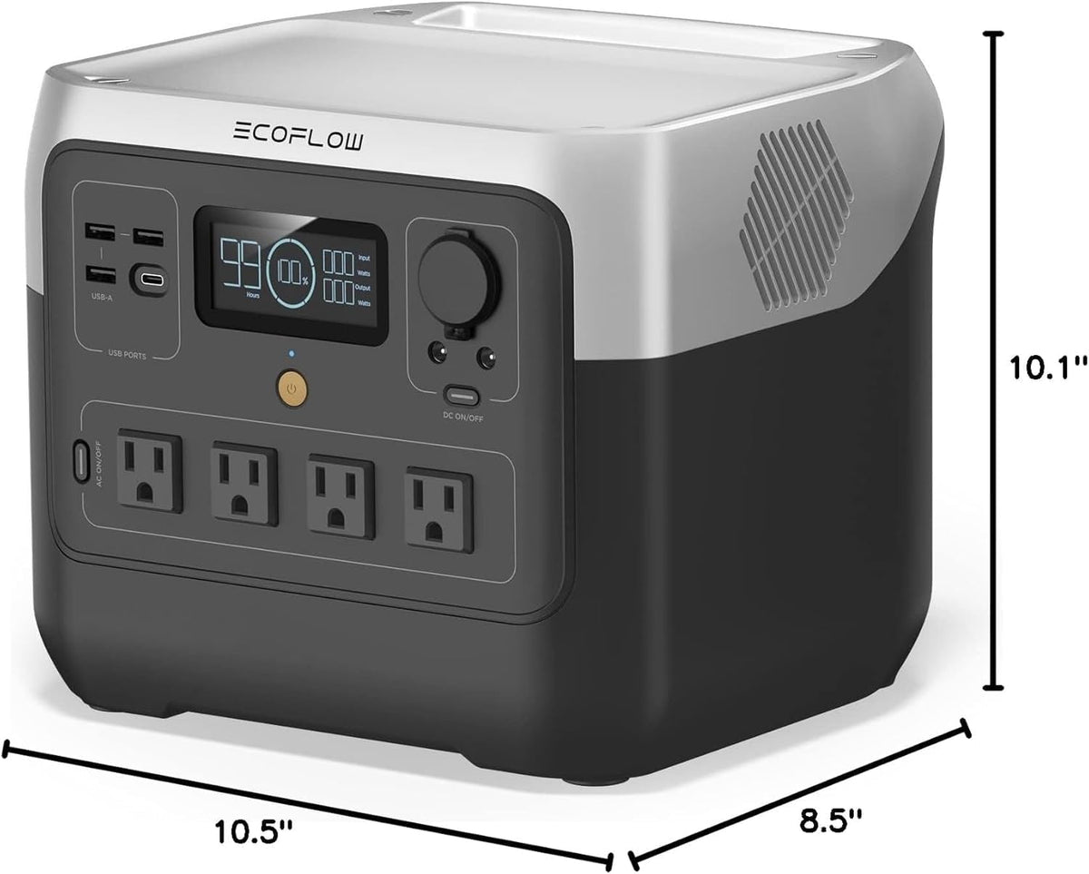 EF ECOFLOW RIVER 2 Pro Portable Power Station 768Wh LiFePO4 Battery, Black