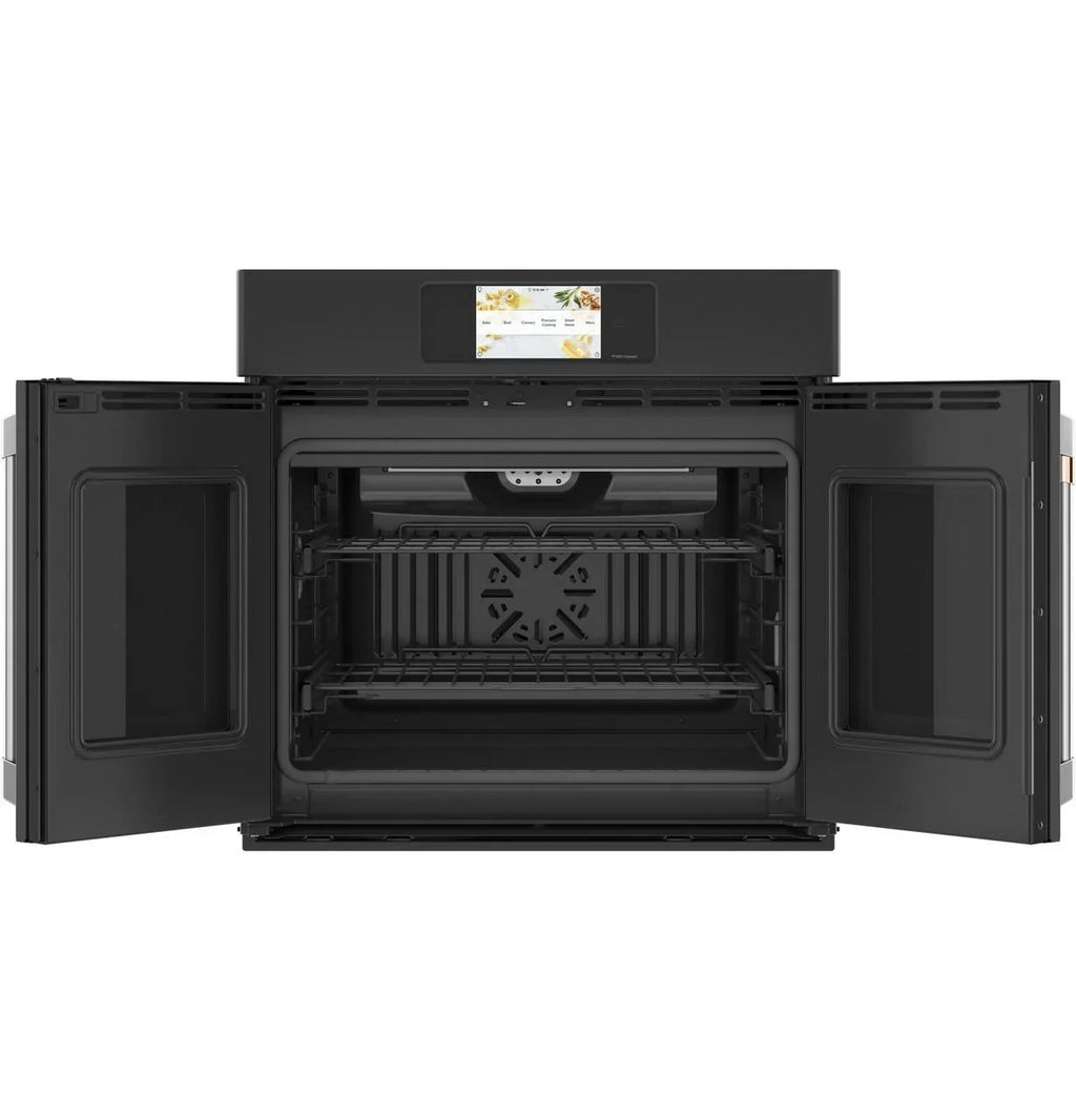 Cafe 30 Inch Matte Black Single Convection Smart Electric Wall Oven - CTS90FP3ND1