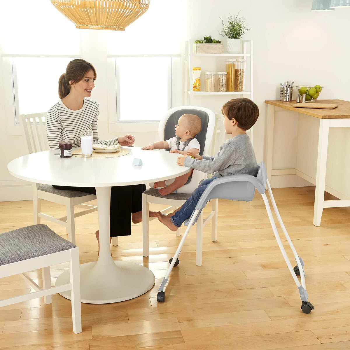 Ingenuity SmartClean Trio Elite 3-in-1 Convertible High Chair, Toddler Chair, And Booster Seat - Slate