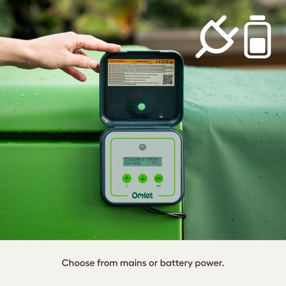 Omlet Smart Automatic Chicken Coop Door Opener - Wi-Fi Enabled