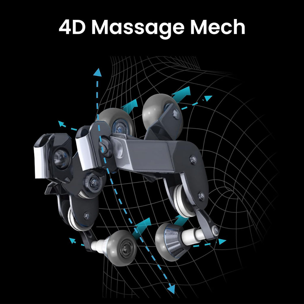 Titan Full Body Massage Chair With 4D Massage Roller, SL Track, 3 Stage Zero Gravity Reclining, Black - Pro 4D Endor
