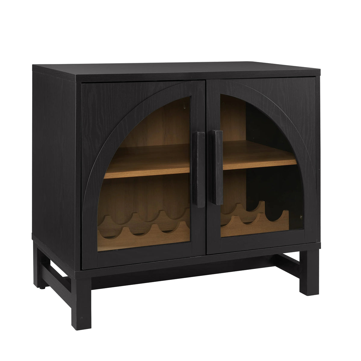 Better Homes & Gardens Juliet Arch Door Kitchen Cabinet, Rich Black, 36 W x 20 D x 32 H - BHS336249972035 / BHS536249972003
