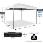 GVDV 10x10 ft Easy Pop Up Outdoor Canopy Tent - Blue