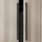 FUFU&GAGA Freestanding Solid Wood Wardrobe Closet With Storage Shelves