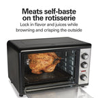 Hamilton Beach Countertop Convection Oven With Rotisserie, 1500 Watts, Stainless Steel - 31108