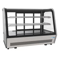 KoolMore 35 inch NSF Commercial Countertop Refrigerator Display Case, 5.6 Cu. Ft., Black And Stainless Steel - CDC-5C-BK