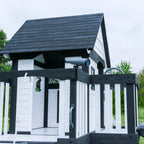 Backyard Discovery Cedar Wood Swing Set With Wave Slide, Clubhouse, Play Kitchen, Belt And Web Swings - Canyon Creek