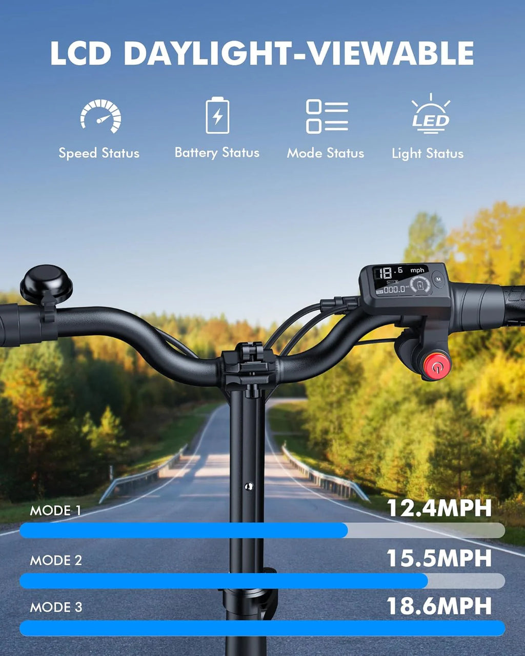 Adults Electric Scooter With Large Middle Basket - 550W And 650W Styles