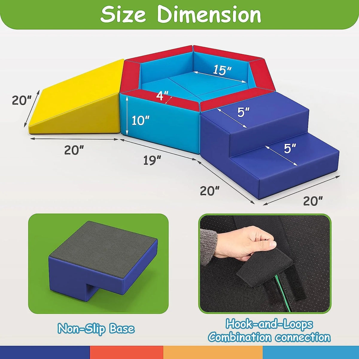Tolead Soft Foam Crawling And Sliding Block Ball Pit Climbing Toys For Toddlers
