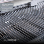 Spire 5 Burner Built-In Propane Gas Grill, Stainless Steel, 30 Inch, 750 SQ In, 63,000 BTUs - 740-0788P