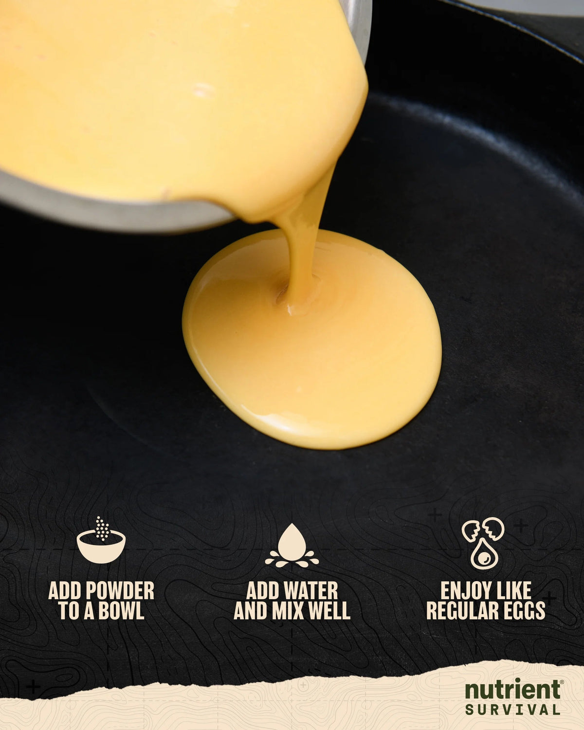 Nutrient Survival Vitamin Powdered Egg Blend, 70 Egg Equivalent, 33 Nutrients, Gluten Free, Up To 25 Year Shelf Life