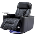 Power Home Theater Recliner Chair, 34.6 D x 38.2 W x 41.4 H, 110-160 Recline, 270 Swivel