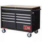46 in W x 24 in D 9-Drawer Gloss Black Deep Tool Chest Mobile Workbench