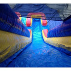 20ft High Dual Lane Inflatable Water Slide With Pool - Wetdry