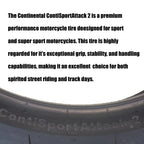 Continental ContiSportAttack 2 Sport Motorcycle Tires 120/70ZR17 Front & 180/55ZR17 Rear