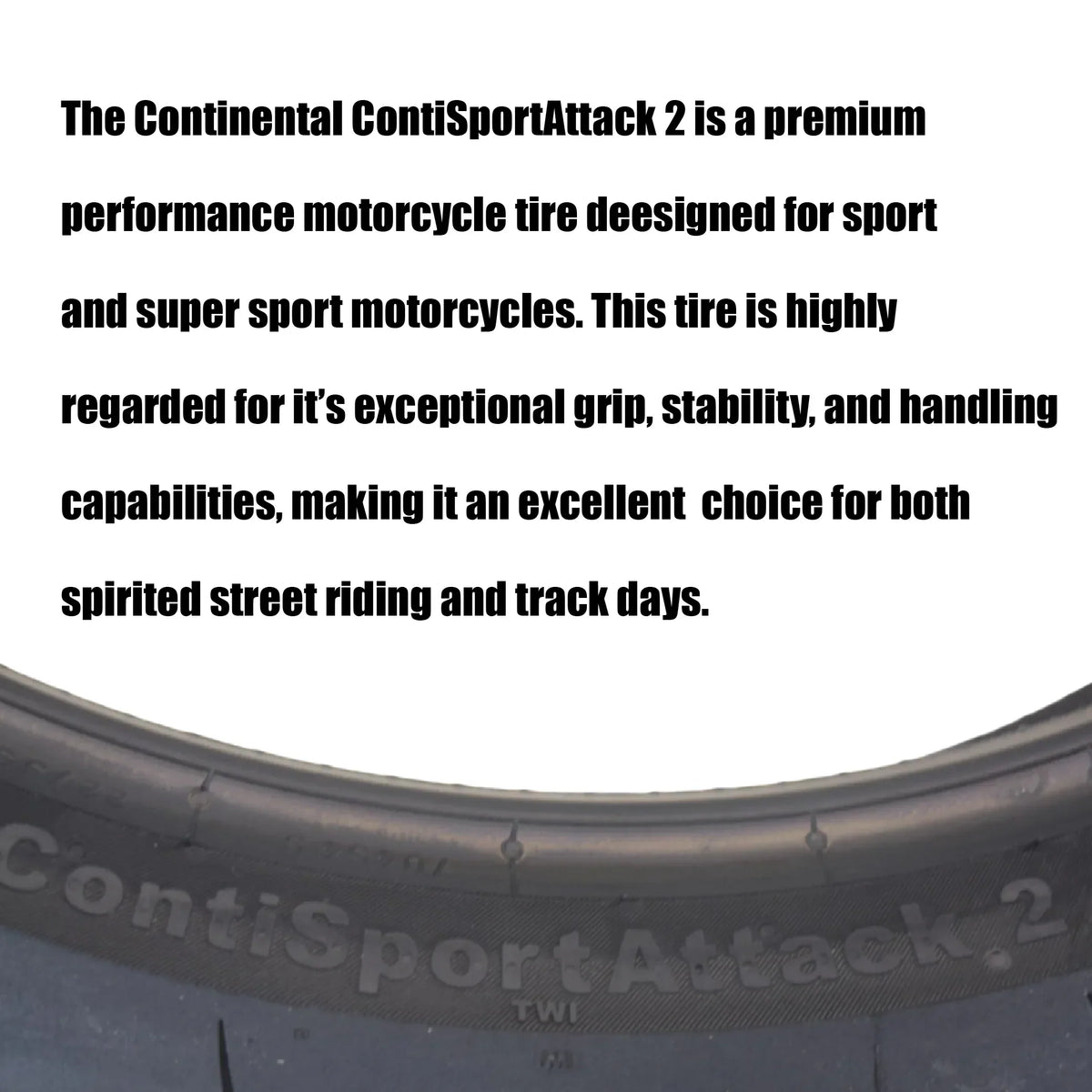 Continental ContiSportAttack 2 Sport Motorcycle Tires 120/70ZR17 Front & 180/55ZR17 Rear