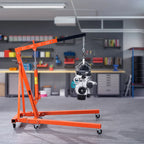 BENTISM Folding Engine Hoist With Leveler, 4400 lbs/2 ton - Heavy-Duty