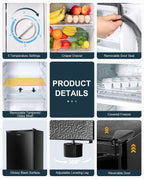 Upstreman 3.2 Cu.Ft. Single Door Mini Refrigerator With Freezer - BR321