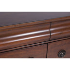 8 Drawer 64in W Double Dresser With Mirror - 80in H x 18in D