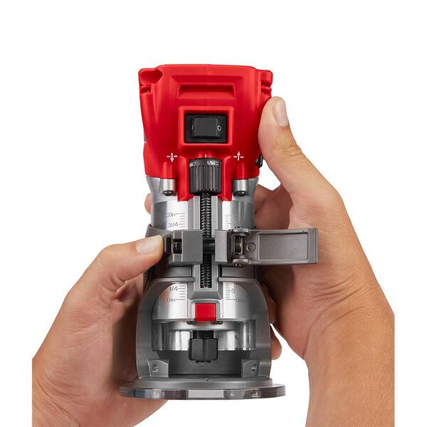 Milwaukee M18 Fuel 18V Lithium-Ion Brushless Cordless Compact Router With Plunge Base - 48-10-5601