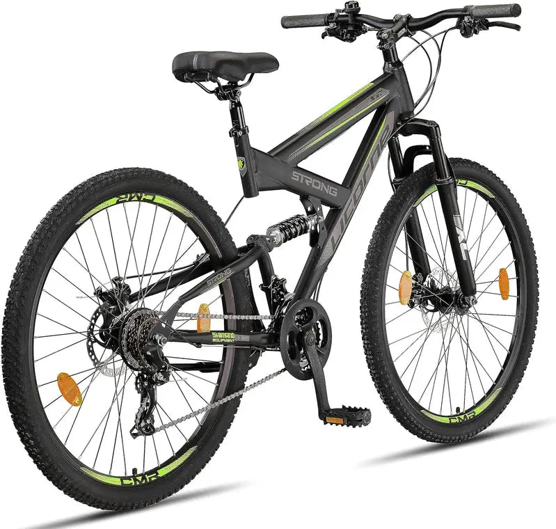 Licorne Bike Strong 2D Premium Hardtail Mountain Bike - Aluminum Frame, 21-Speed Drivetrain