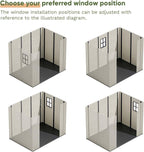 Patiowell Plastic Outdoor Storage Shed With Floor, Window And Lockable Door, 8 x 6 FT, Beige - Kick-it Shed