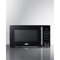 Compact Countertop Microwave, Black With 2 USB Ports And Built-In Power Allocator