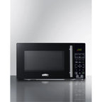 Compact Countertop Microwave, Black With 2 USB Ports And Built-In Power Allocator